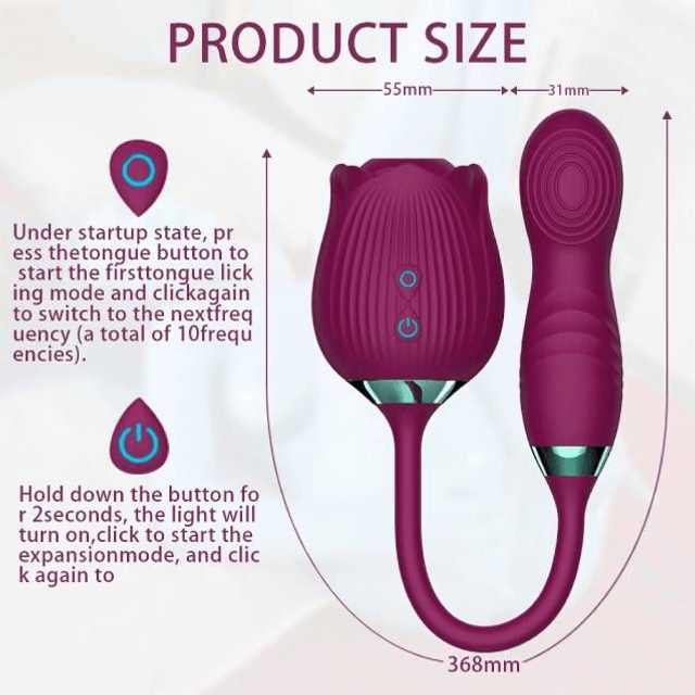 Vibrador Rosinha com Dupla Pulsação 