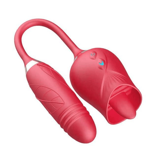 Vibrador Rosinha com Língua e Movimentos de Vai e Vem