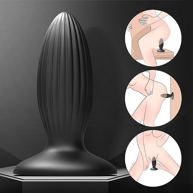 Plug Anal Cônico de Silicone Premium com Ventosa