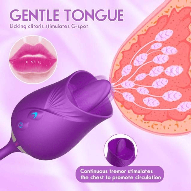 Vibrador Rosinha com Língua e Movimentos de Vai e Vem