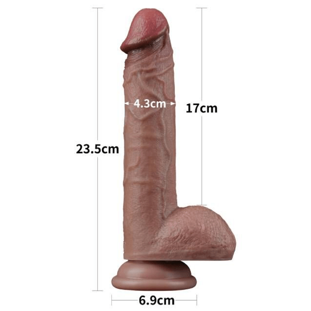 Pênis 17x4,3cm Silicone Platinum Dupla Camada 