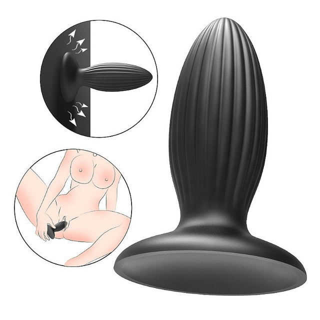Plug Anal Cônico de Silicone Premium com Ventosa