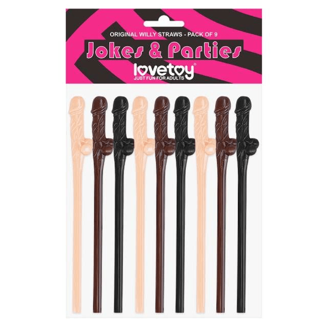 Kit com 9 Canudos Pênis