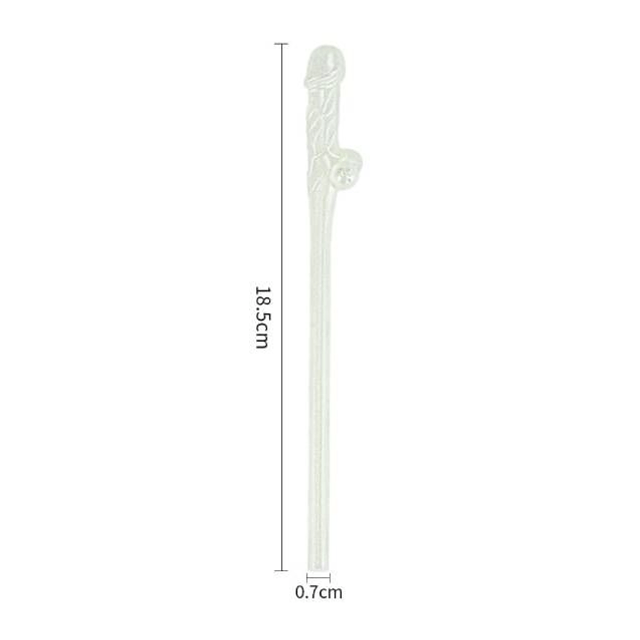 Kit com 9 Canudos Pênis Fosforescentes