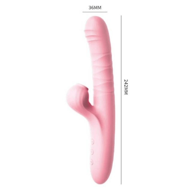 Vibrador de Ponto G e Clitóris com Pulsação 