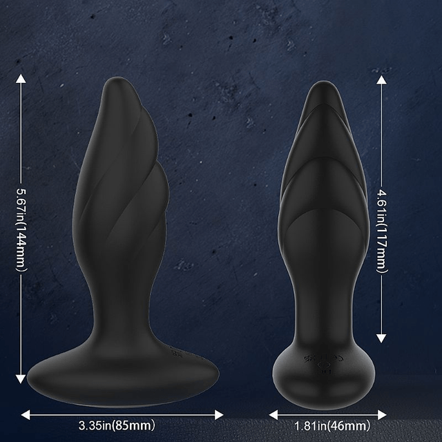 Plug Anal de Silicone com Vibro e Rotações