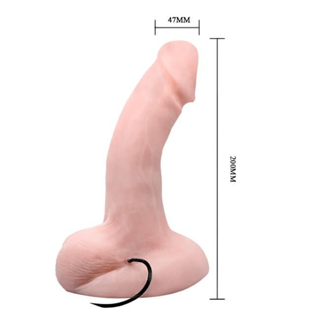 Pênis 16x4,7cm Rotativo Cyberskin Vibro