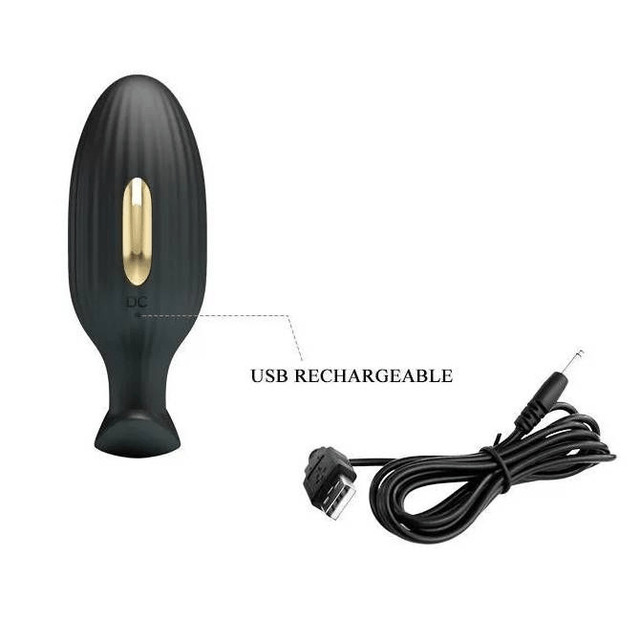 Plug Anal Vibro e Choque Controle via APP