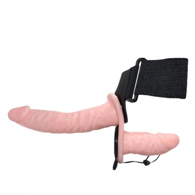 Cinta com Pênis Duplo Vibro