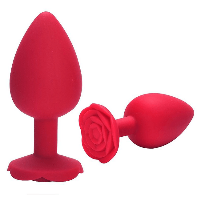 Plug Anal Médio em Formato de Rosa 