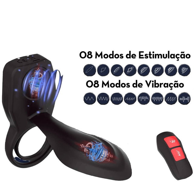 Anel Peniano Duplo com Estimulador Clitoriano