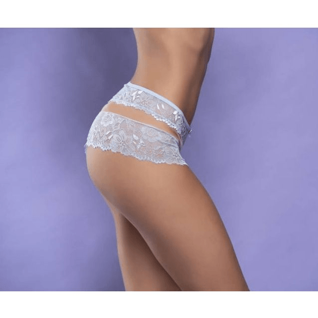 Caleçon com Renda Jacquard e Tule Invisível