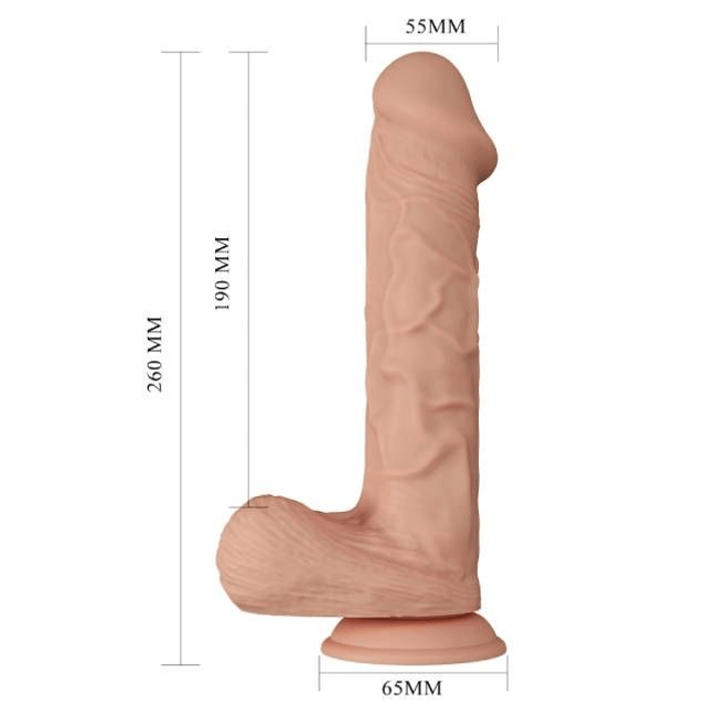Pênis 19x5,5cm Dupla Camada Vibro 