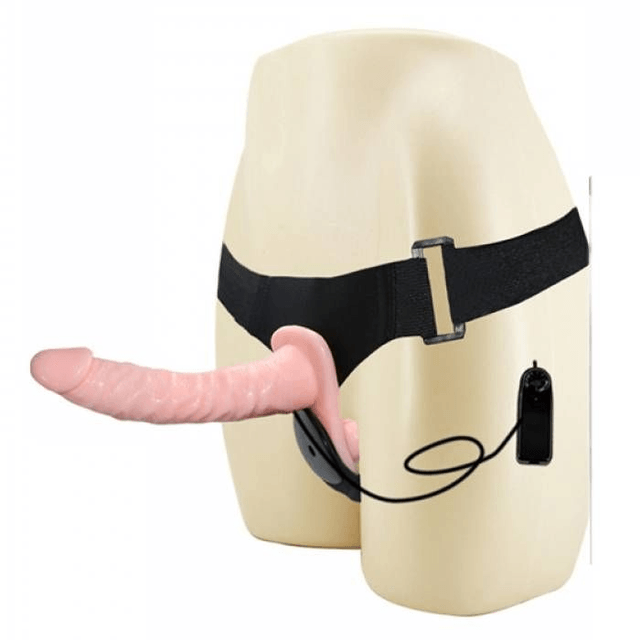Cinta com Pênis Duplo Vibro