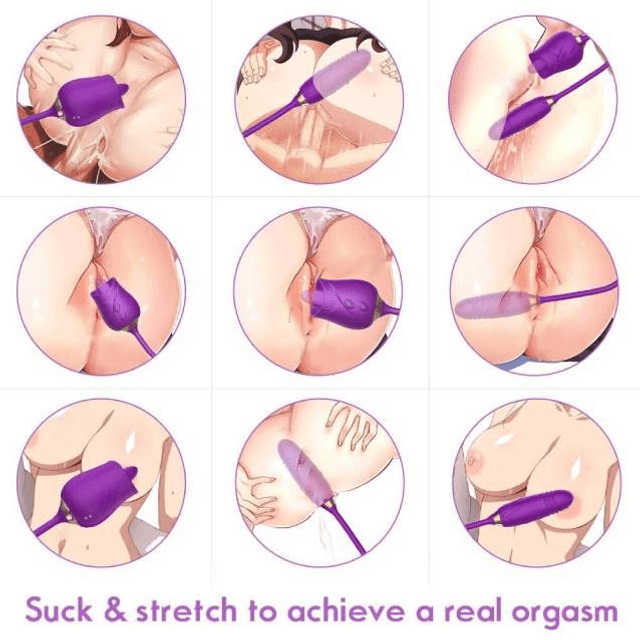 Vibrador Rosinha com Língua e Movimentos de Vai e Vem