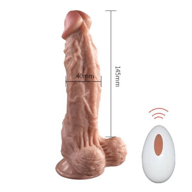 Pênis 14,5x4cm Silicone Controle Remoto 