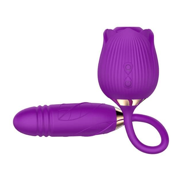 Vibrador Rosinha com Pulsação e Movimentos Vai e Vem