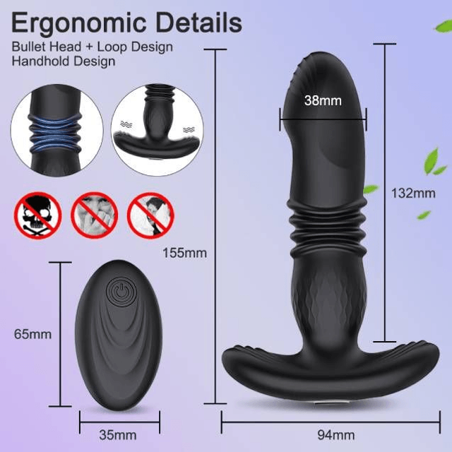 Plug Anal Vai e Vem com Controle Remoto