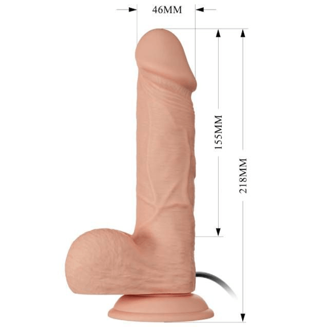 Pênis 15,5x4,6cm Silicone Vibro