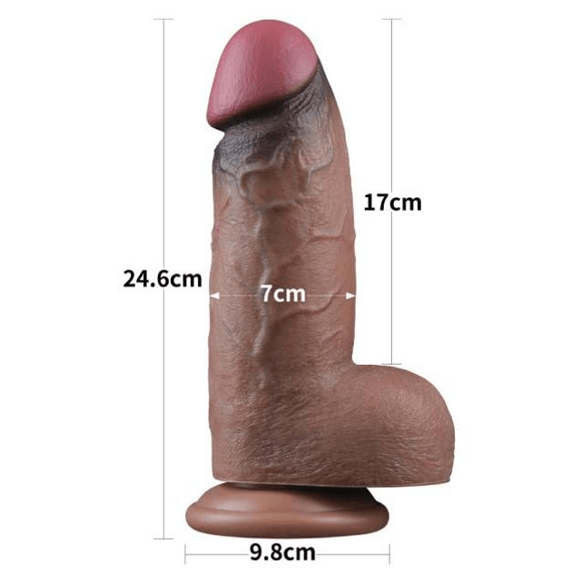 Pênis 17x7cm Silicone Platinum Dupla Camada