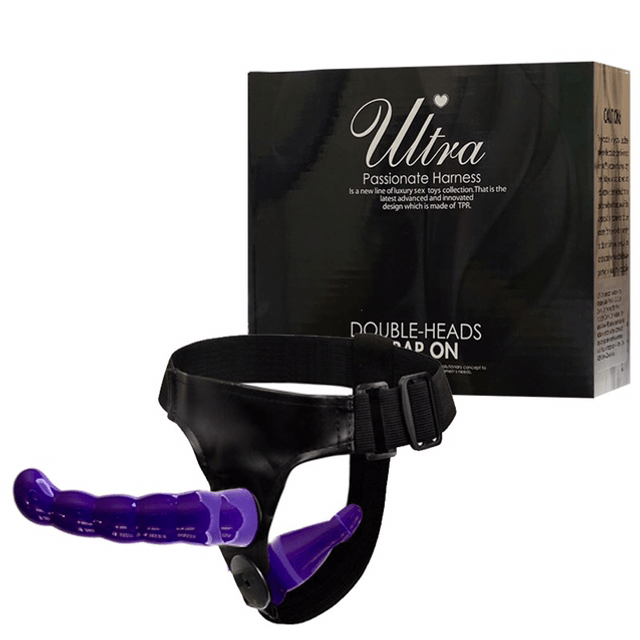 Cinta com Pênis Duplo Ponto G Roxo