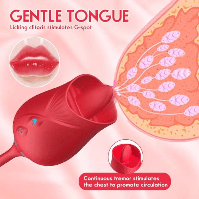 Vibrador Rosinha com Língua e Movimentos de Vai e Vem