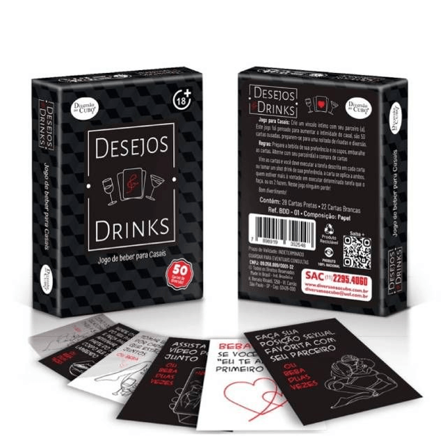 Jogo de Cartas Desejos e Drinks