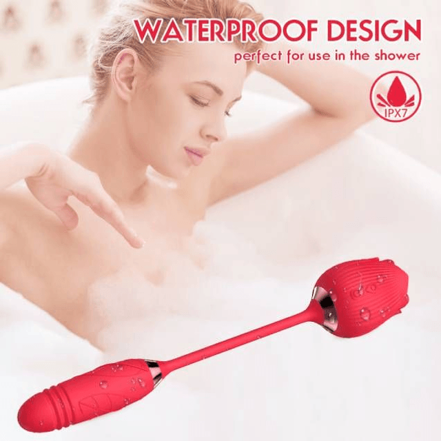 Vibrador Rosinha com Pulsação e Movimentos Vai e Vem
