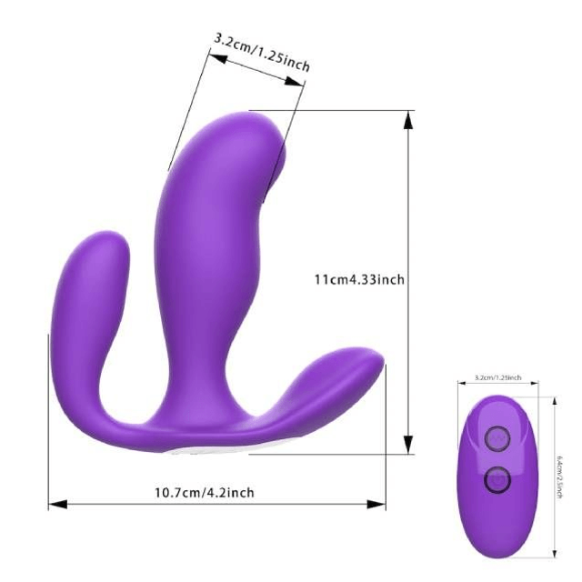 Plug Anal Triplo Prazer com Controle Remoto