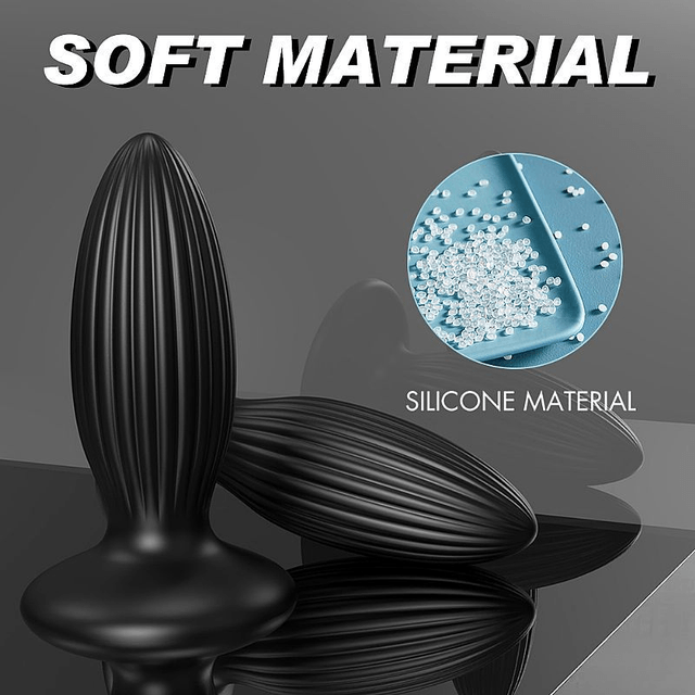 Plug Anal Cônico de Silicone Premium com Ventosa