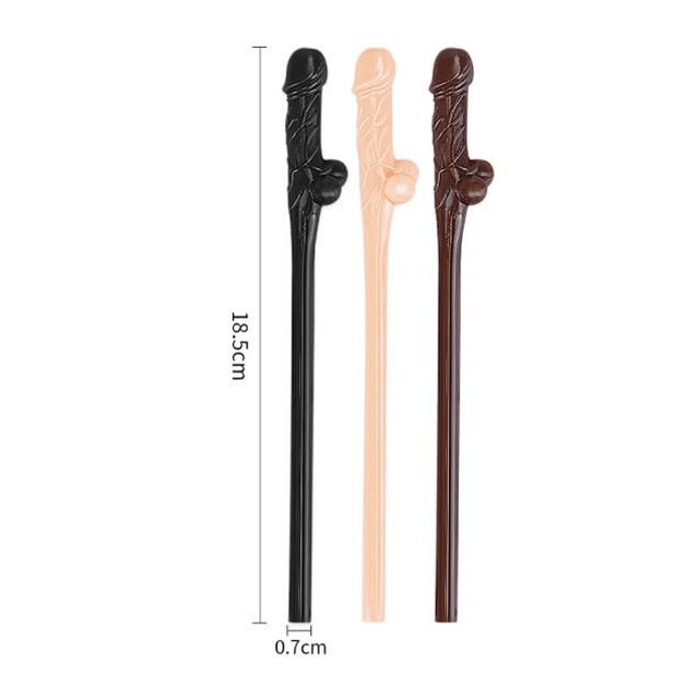 Kit com 9 Canudos Pênis