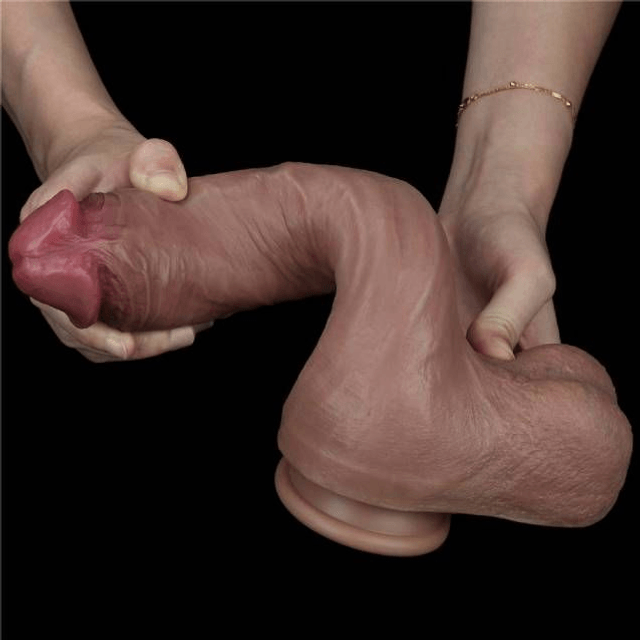 Pênis 20x5,3cm Silicone Platinum Dupla Camada  