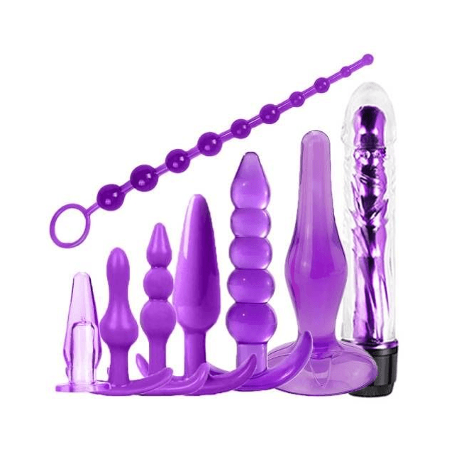 Kit 7 Plugs Anal e Vibrador 