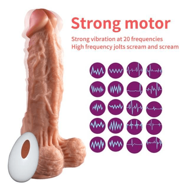Pênis 14,5x4cm Silicone Controle Remoto 