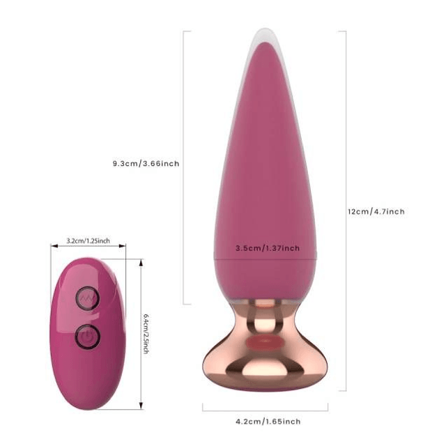 Plug Anal Stagly Fine Vibro Controle Remoto