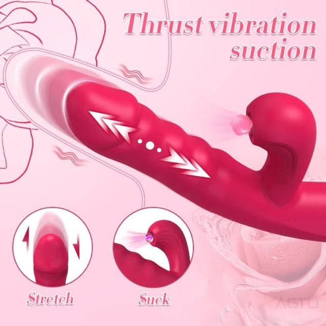 Vibrador Vai e Vem com Pulsador de Clitóris