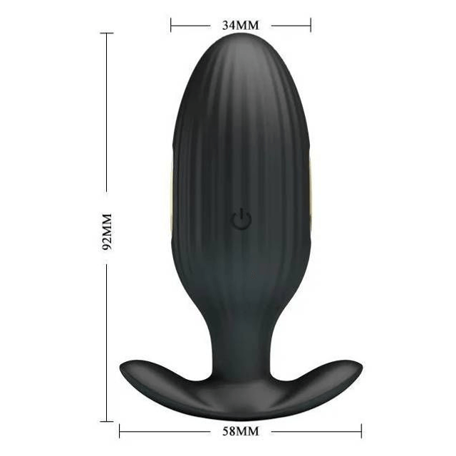 Plug Anal Vibro e Choque Controle via APP