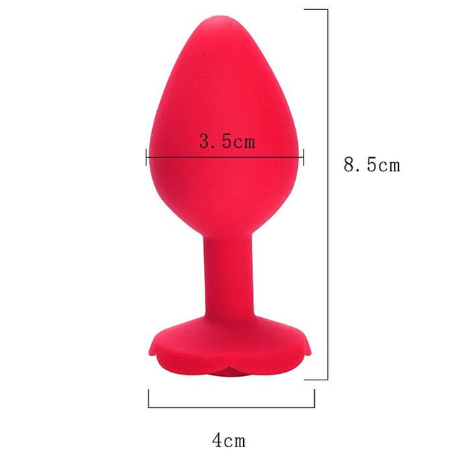 Plug Anal Médio em Formato de Rosa 