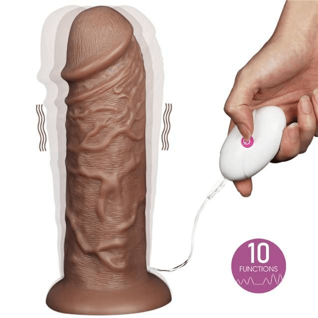 Pênis 22X6,3CM Silicone Vibro