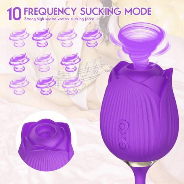 Vibrador Rosinha com Pulsação e Movimentos Vai e Vem