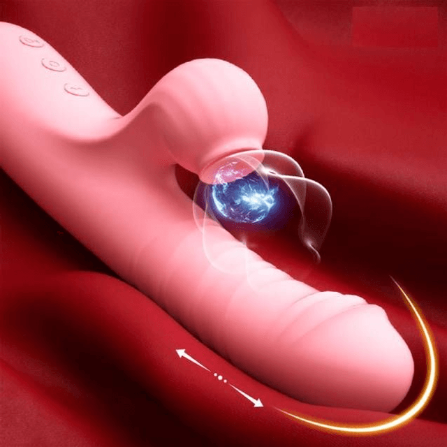 Vibrador de Ponto G e Clitóris com Pulsação 