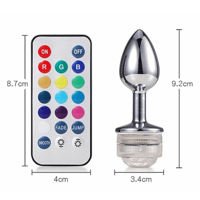Plug Anal com Luz Led de 13 Cores