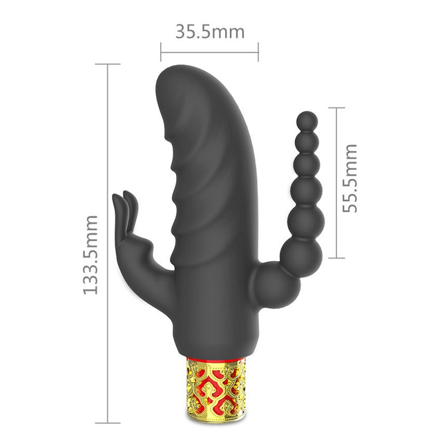 Vibrador Triplo Prazer com Bullet Removível