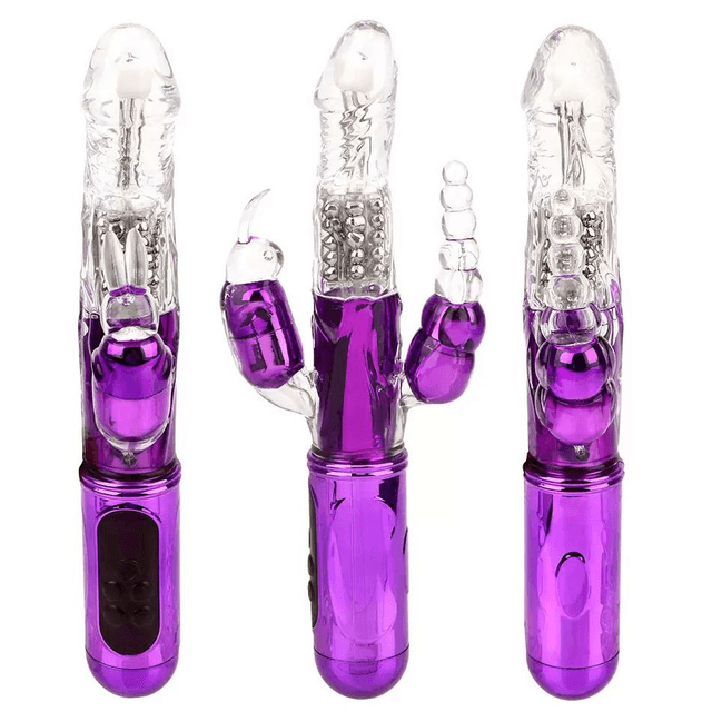 Vibrador Rotativo Triplo Prazer
