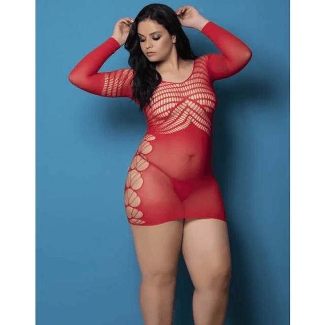 Vestido Mini com Manga Feu de l'Amour