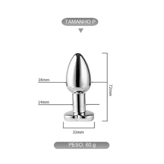 Plug Anal Pequeno Vibro com LED Controle Remoto e Aplicativo