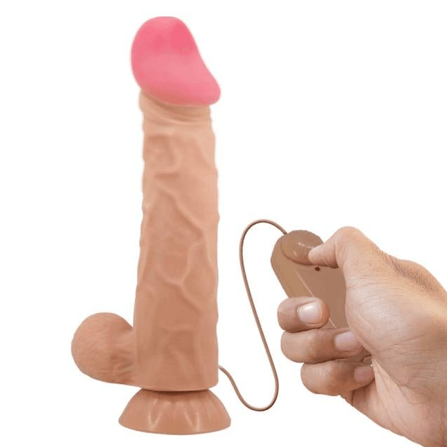 Pênis 17x5cm Pele Deslizante Vibro
