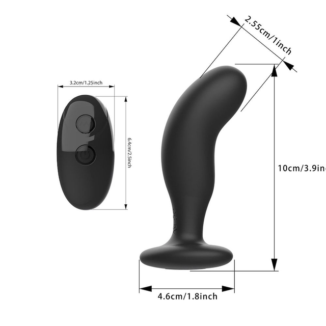 Plug Anal Vibro com Ventosa e Controle Remoto