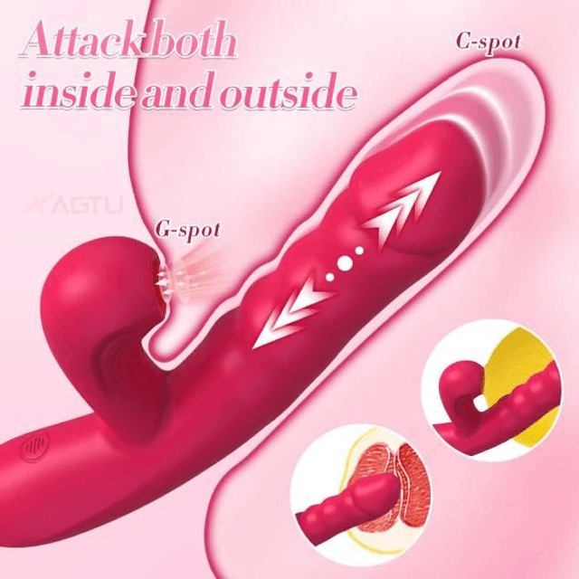 Vibrador Vai e Vem com Pulsador de Clitóris